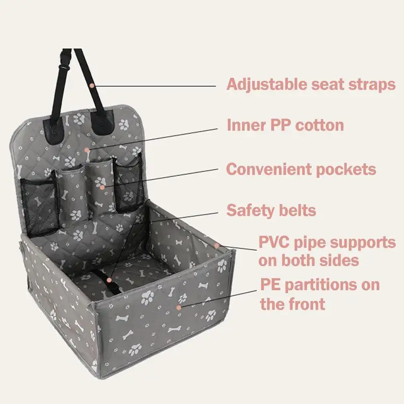 Print Pet Dog Carrier Car Seat Cover Carry Cat Puppy Bag Car Travel Folding Hammock Waterproof Dogs Basket Pet Carriers