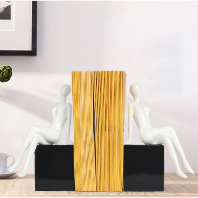 Imagem -04 - Estilo Nórdico Estante Moderna Simples Livro de Arquivo Bookends Estudo Escritório Sala Loja Decoração de Casa Artesanato Par