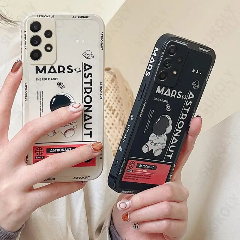 Cute Astronaut Space Case For Samsung Galaxy S26 S25 S23 S24 Ultra S25 FE A18 A57 A37 A17 A16 A56 A36 A55 A54 A26 5G Phone Cover