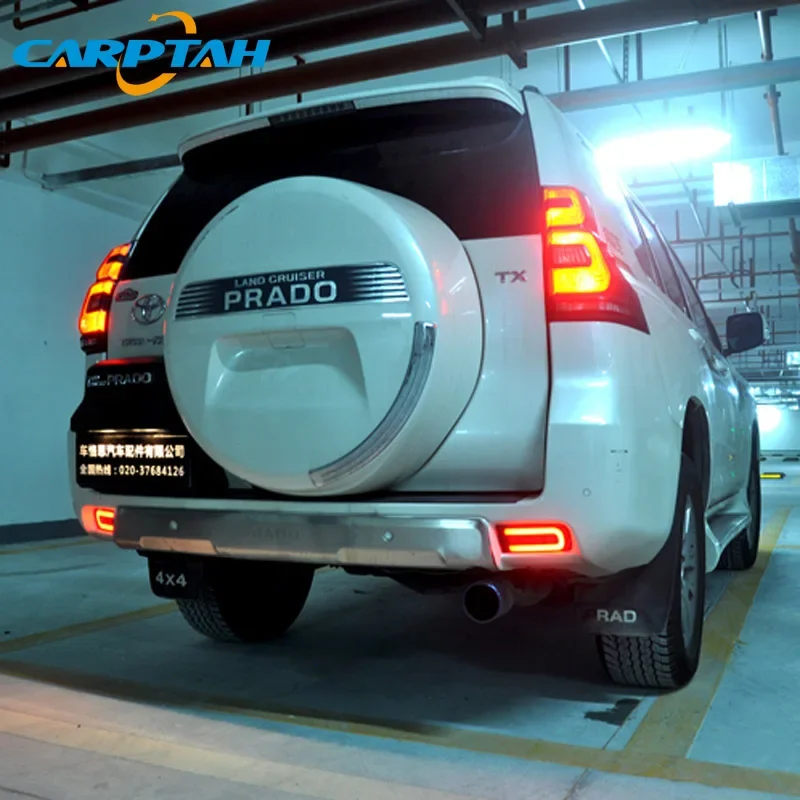 

Car LED 12V Rear Bumper Fog Lamps For Toyota Prado 2010 - 2021 2022 2023 Brake Light Turn Signal Backup Reflector Lamp Taillight