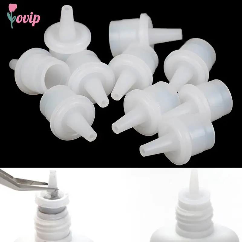 

10pcs Universal Eyelash Glue Replacement Bottle Mouth Head Convenient Extended Glue Usage Anti-blocking Eyelash Extension Tool