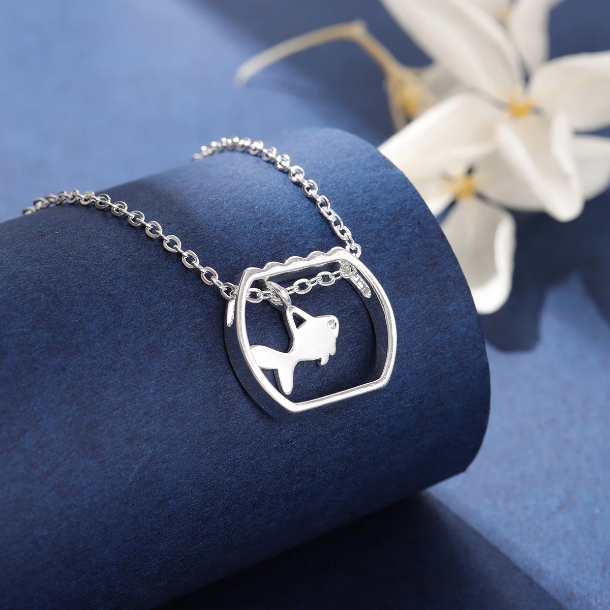 

Новая мода рыба стерлингового серебра 925 пробы ювелирные изделия индивидуальная прямоугольная граница геометрический кулон ожерелья XL200