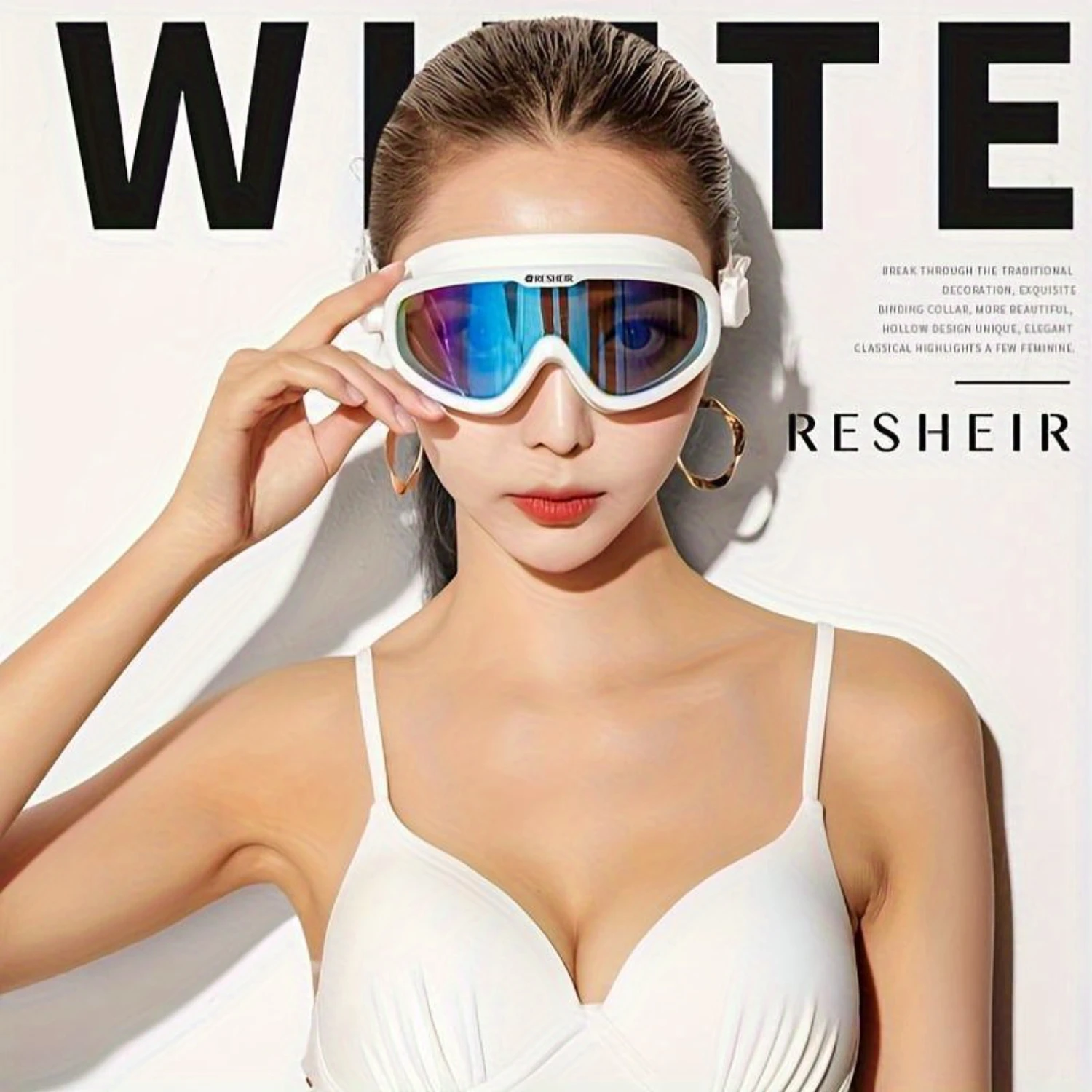 

Crystal Clear Vision Swimming Goggles - Waterproof, Anti-Fog, Large Frame For Men & Women