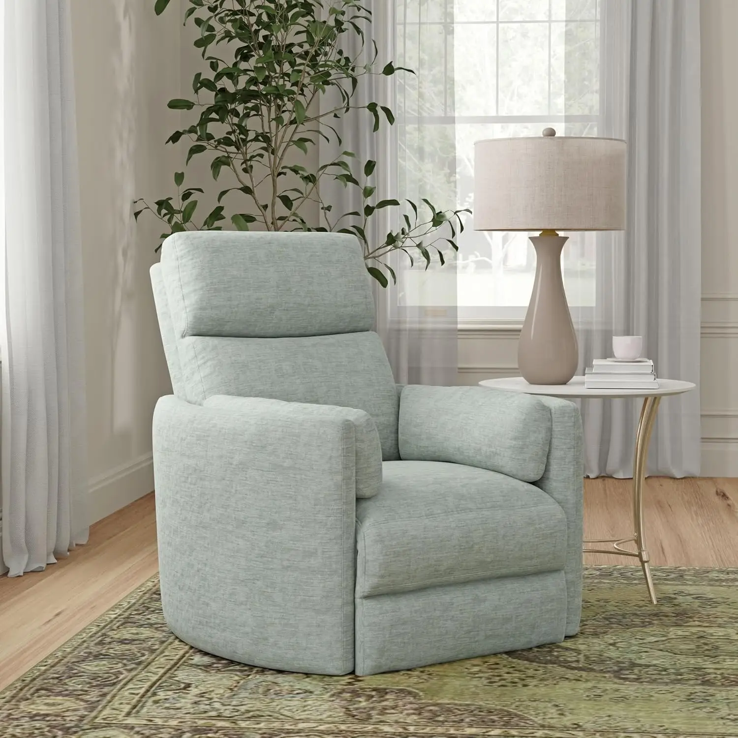 Radius - Windstream Power Swivel Glider Recliner for Adults with USB and Type-C Ports, Single Sofa Chair for Living Room