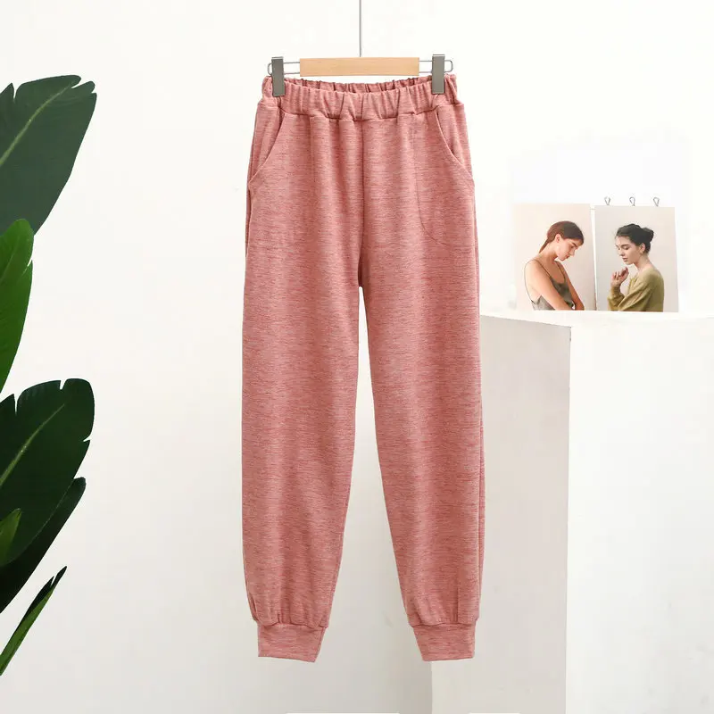 Fdfklak Plus Velvet Warm Pajamas Pant For Women New Thick Sleepwear Autumn Winter Home Pants Lounge Wear Pantalones De Mujer