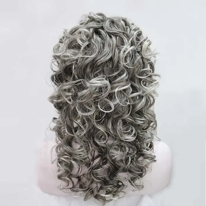 Women Spiral Curls Fluffy Half Full Wig Headband Natural Hair Cosplay Wigs