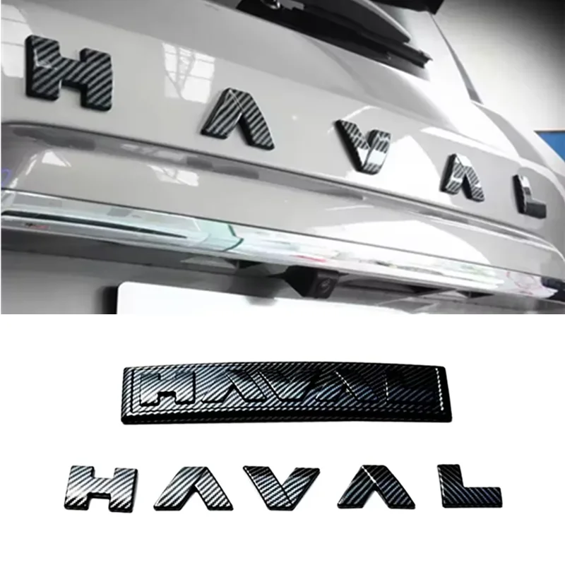 

Для HAVAL H6 PHEV 2023 2024, передний и задний логотип автомобиля, модифицированная сетка, наклейки на решетку рулевого колеса, автомобильные аксессуары, логотип