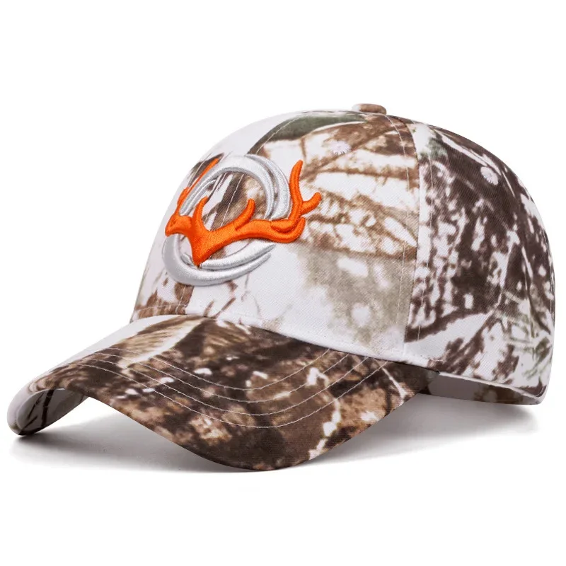 New Little Dear Animal Embroidered Peaked Camouflage Baseball Cap