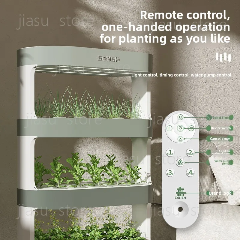 Smart Hydroponic Vegetable Growing Machine, Indoor Multi-layer Soilless Cultivation Rack Seedling Planter for Home