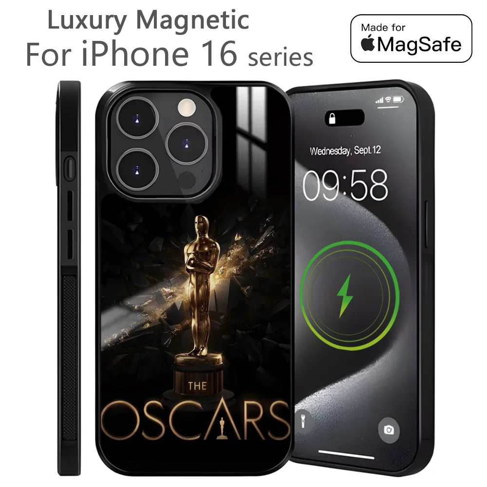 Golden G-Globe AwardS Phone Case For iPhone 16 15 14 13 12 11 Pro Max Plus Mini Magnetic Magsafe Wireless Charging Cover