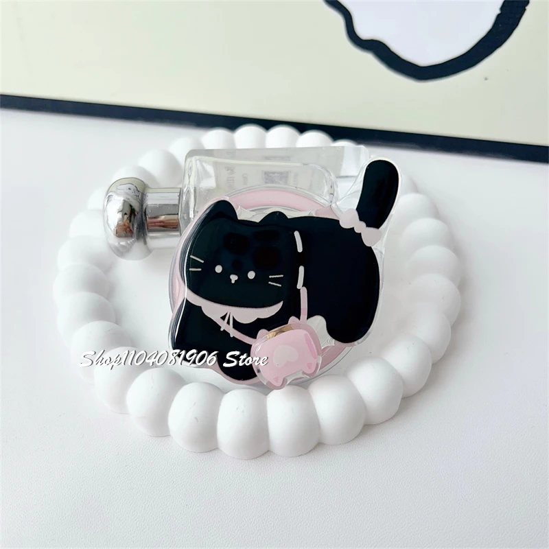 

Korean Cute Cartoon Cat Rotate Magnetic Holder Phone Griptok Grip Tok Phone Stand Support For iPhone For Pad Magsafe Smart Tok