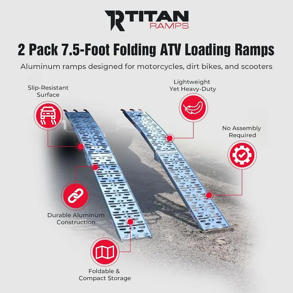 7.5 Ton ATV Trailer with 1500 lbs Capacity