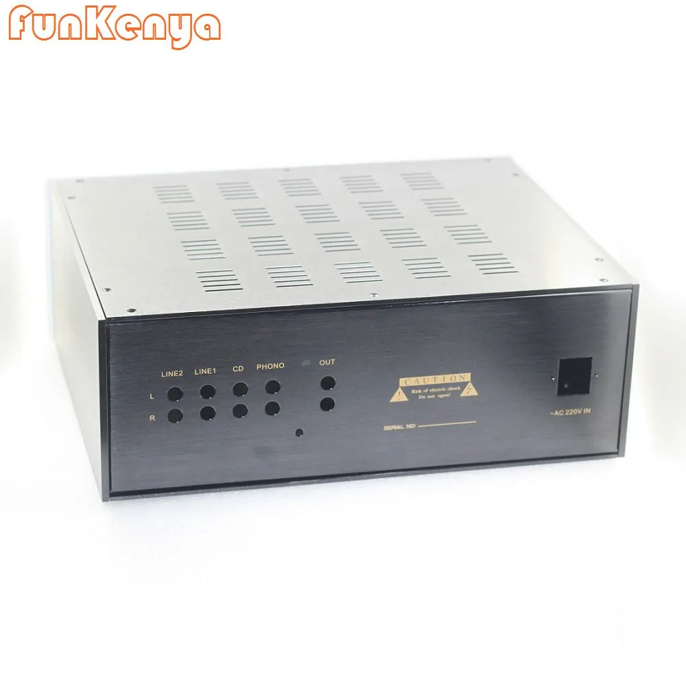 W430 H175 D340 Anodized Aluminum Chassis DIY Power Amplifier Preamp Amp Housing Audio M77 Case Headphone DAC Decoder Enclosure