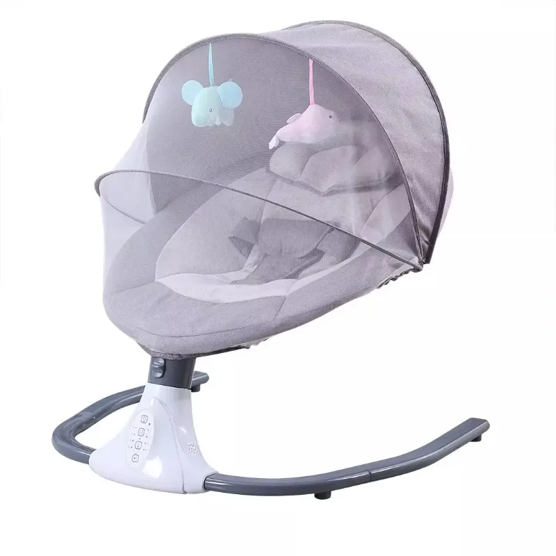 Baby Swing Electric Cradle Chair Swing Soothing Reclining Chair Electronic Bed Baby Trampoline Rocker with Music