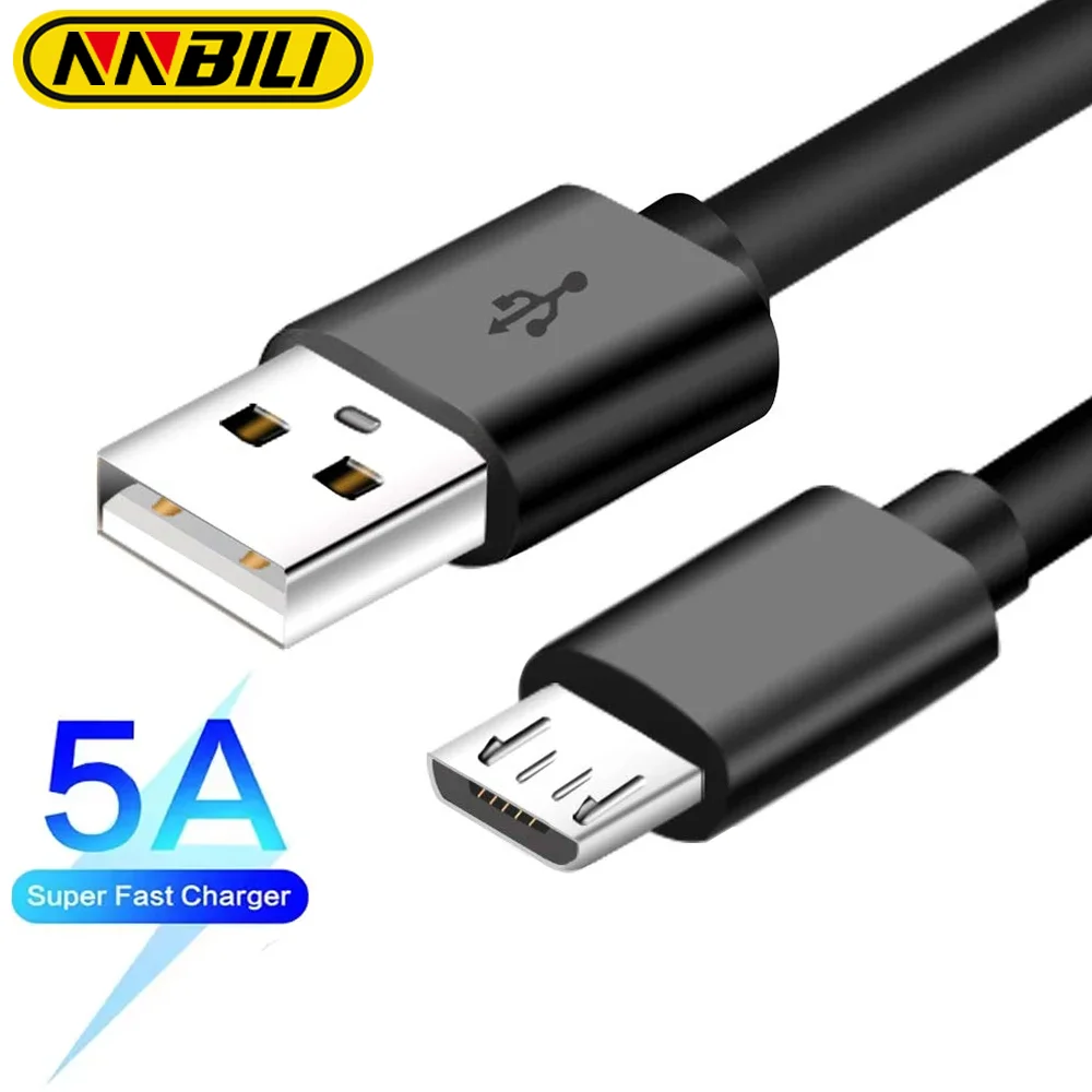NNBILI Micro USB Cable 5A Fast Charging Wire Mobile Phone Micro USB Cable For Xiaomi Samsung Andriod Data Cable Cord