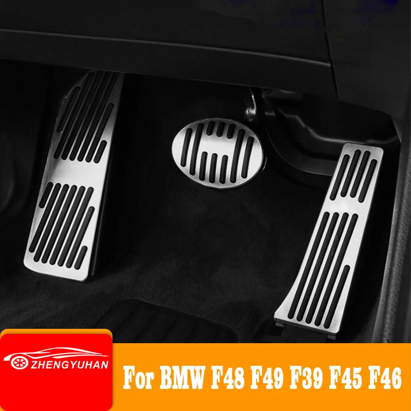 Para BMW X1 F48 F49 X2 F39 2016 ~ 2023 pedales de coche pedales de freno de acelerador sin perforación instalación directa accesorios de alfombrilla antideslizante