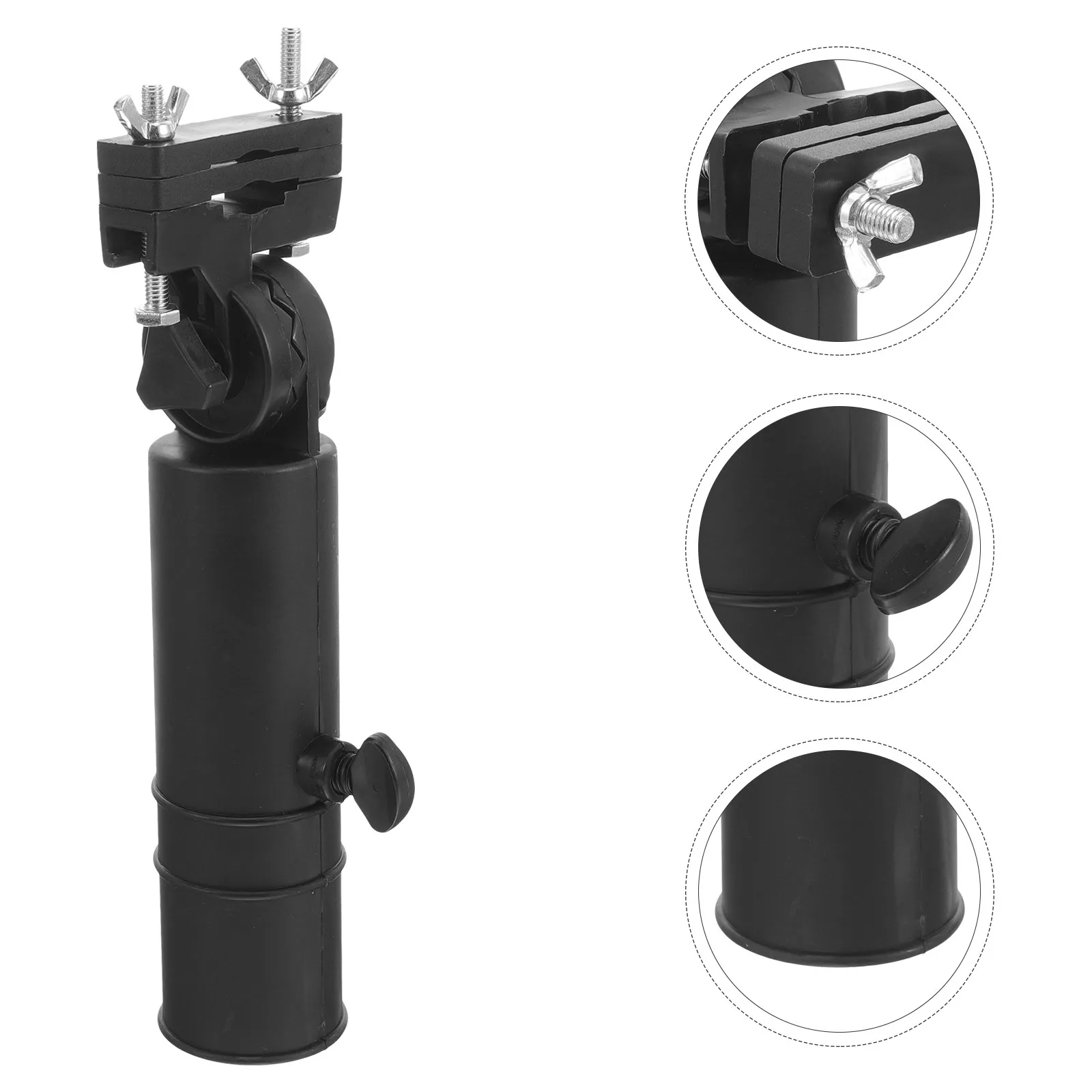 Golf Cart Umbrella Holder Adjustable Universal Mount for Push Trolley with Multi-Functional Clip Design Heavy Duty Weather