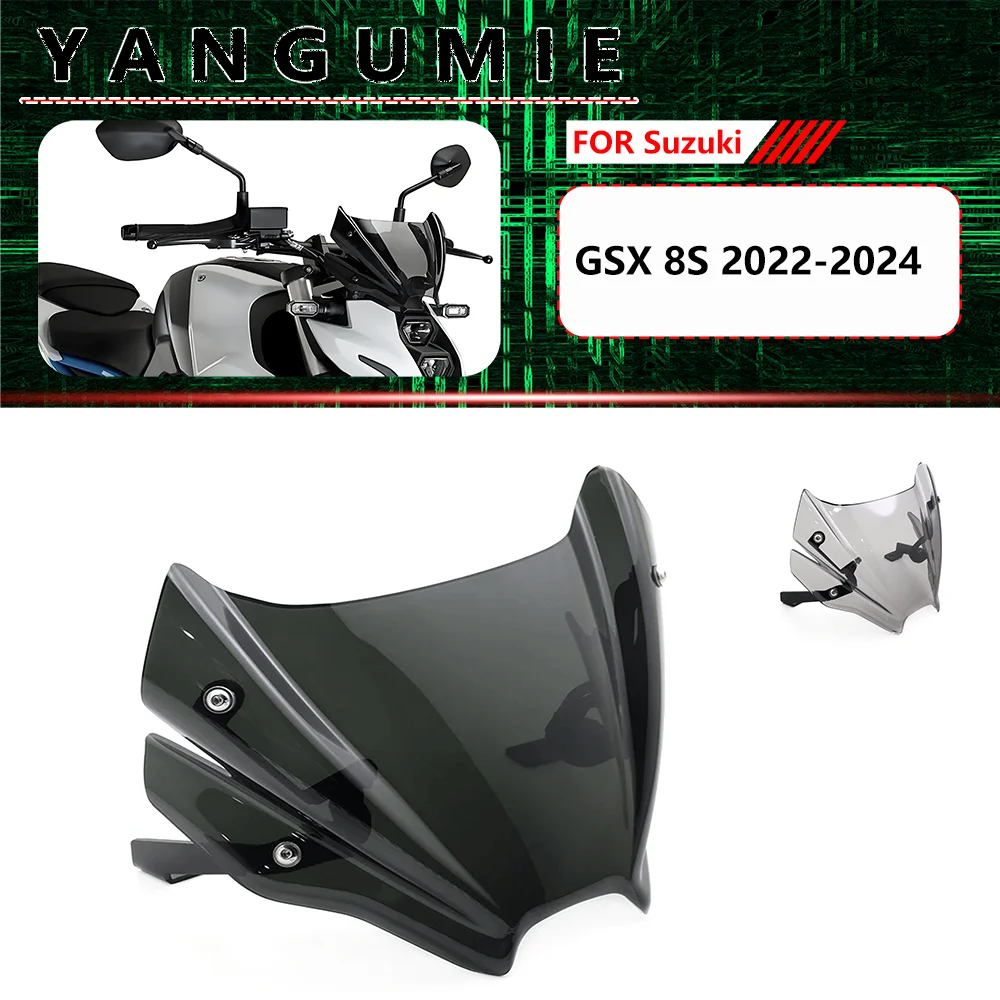 Impact-Resistant Front Windscreen for Suzuki GSX-8S GSX8S 2023-2025, Motorcycle Stone Chip Guard Fairing Accessories