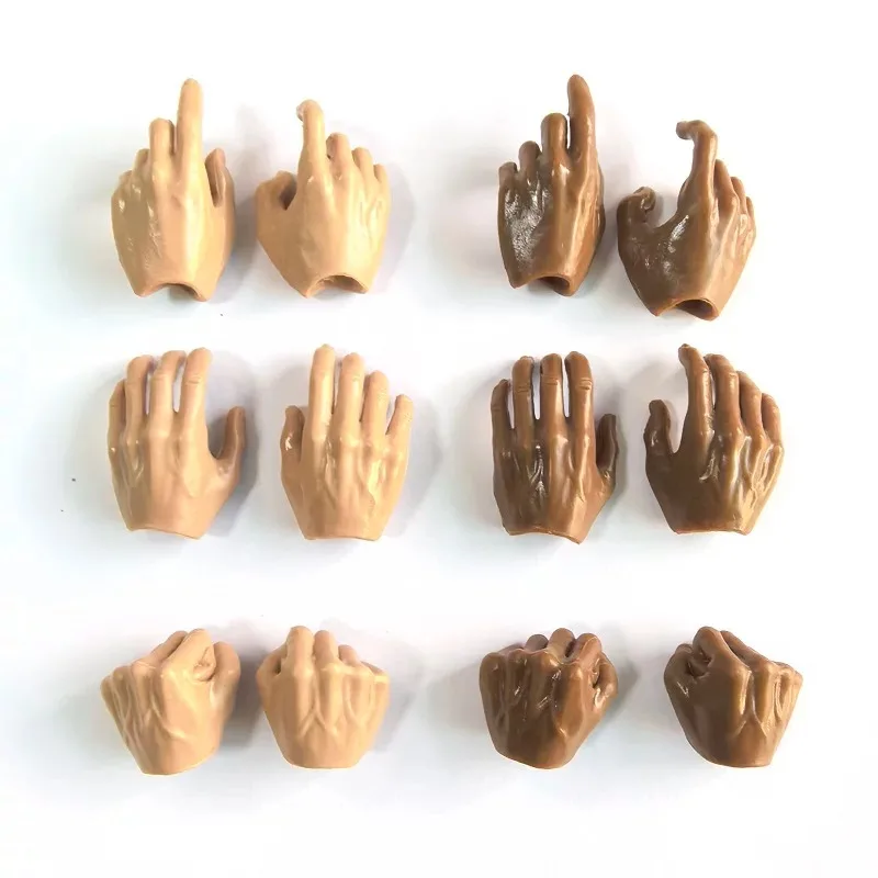 1/6 Scale Male Soldier Suntan/Wheat Hand Shape Model A Pair of Thigh Thickeners Model for 12'' Action Figure Doll Accessory