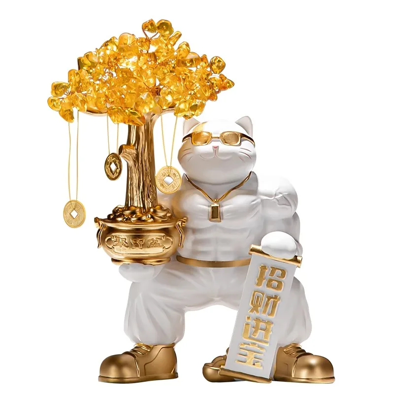 

Lucky cat ornament office business is booming, decoration gym opening gift is good luck