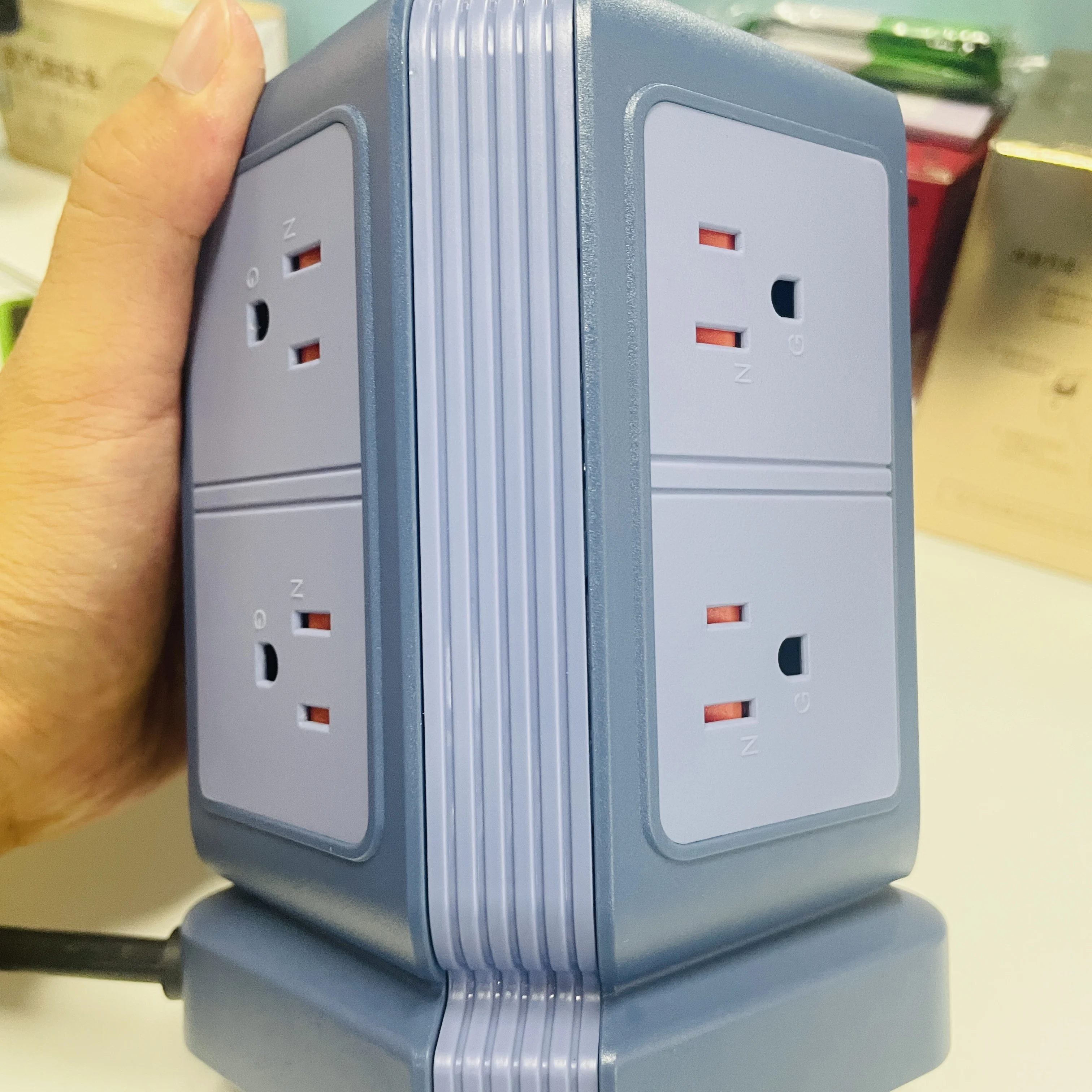 65W Surge Protector    Strip Tower with 4 USB Ports 12Way US Smart      Station  for Home, Office view 6