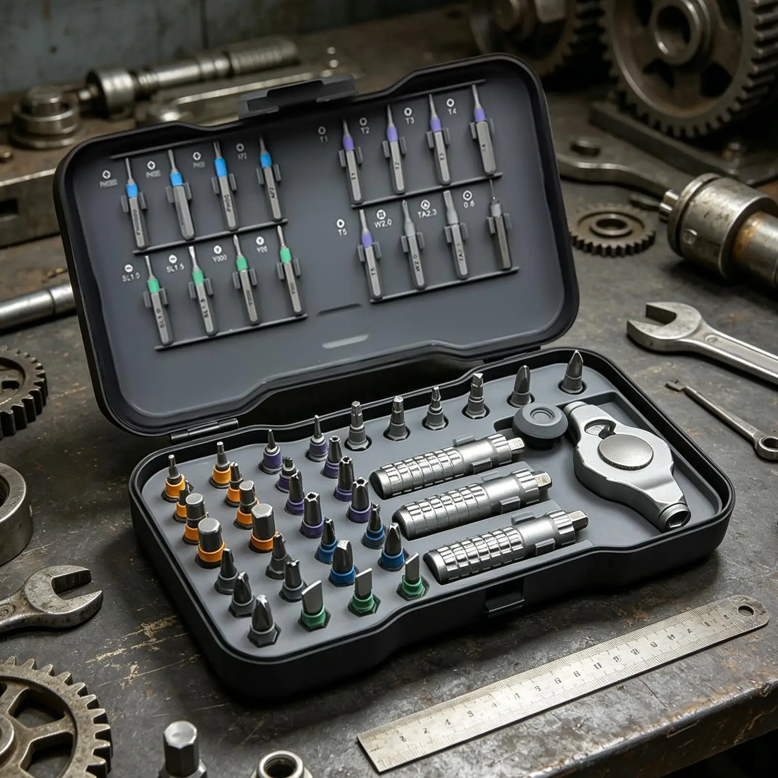 Magnetic Ratchet Screwdriver Set Magnetic Precision Portable Repair Tool Mini Ratchet Set For Watches Sunglasses Eyeglasses Bike