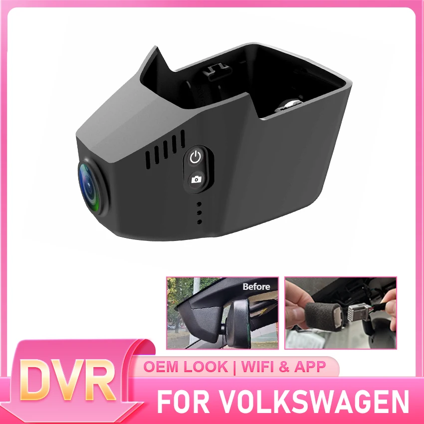Plug and Play Wifi DashCam Camera Video Recorder For Seat 76mm Leon ST Cupra Ateca Arona Ibiza FR 2018-2024 Car Dvr Night Vision
