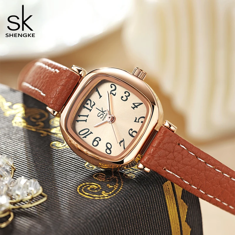 Shengke SK Watch Fashion Woman Watches Elegant Women\'s Quartz Wristwatches Original HM Ladies Gifts Clock Relogio Feminino