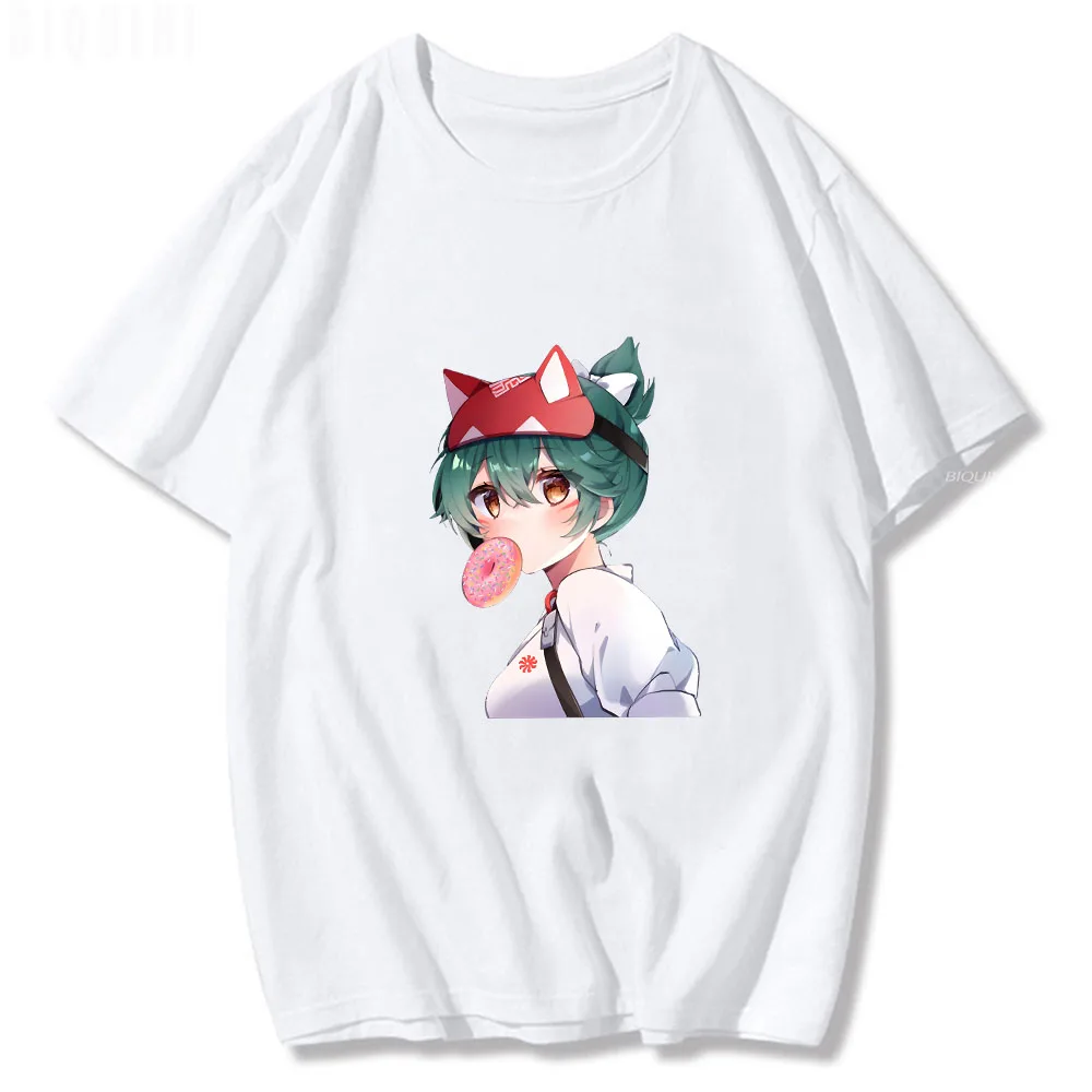 

Футболки с рисунком аниме Overwatch 2 Kiriko, забавная футболка с рисунком мультфильма, 2023, мужская хлопковая повседневная футболка в стиле Харадзюку, топы с короткими рукавами, футболки