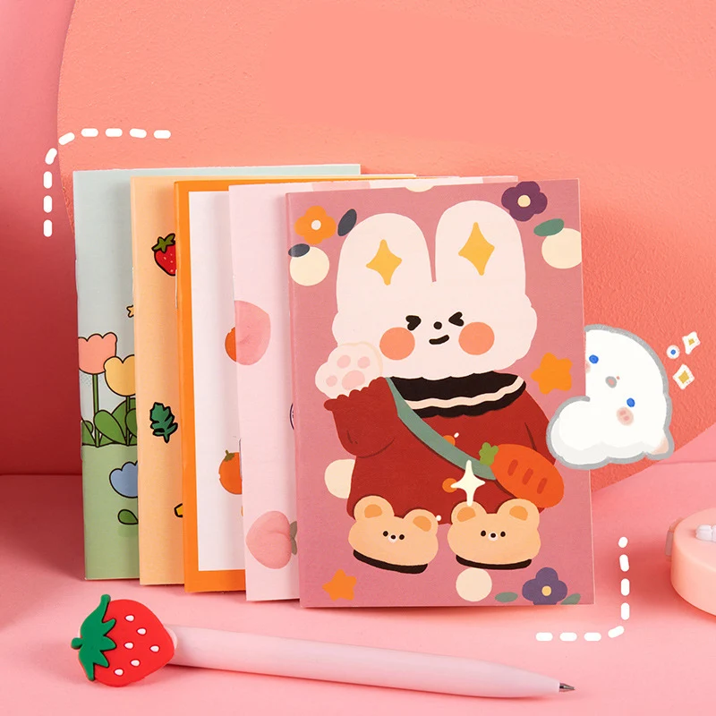 10 pcs/lot Creative Cartoon Stationery Mini Notebook Kids Cartoon Portable Little Book Student Notepad School Office Supplies