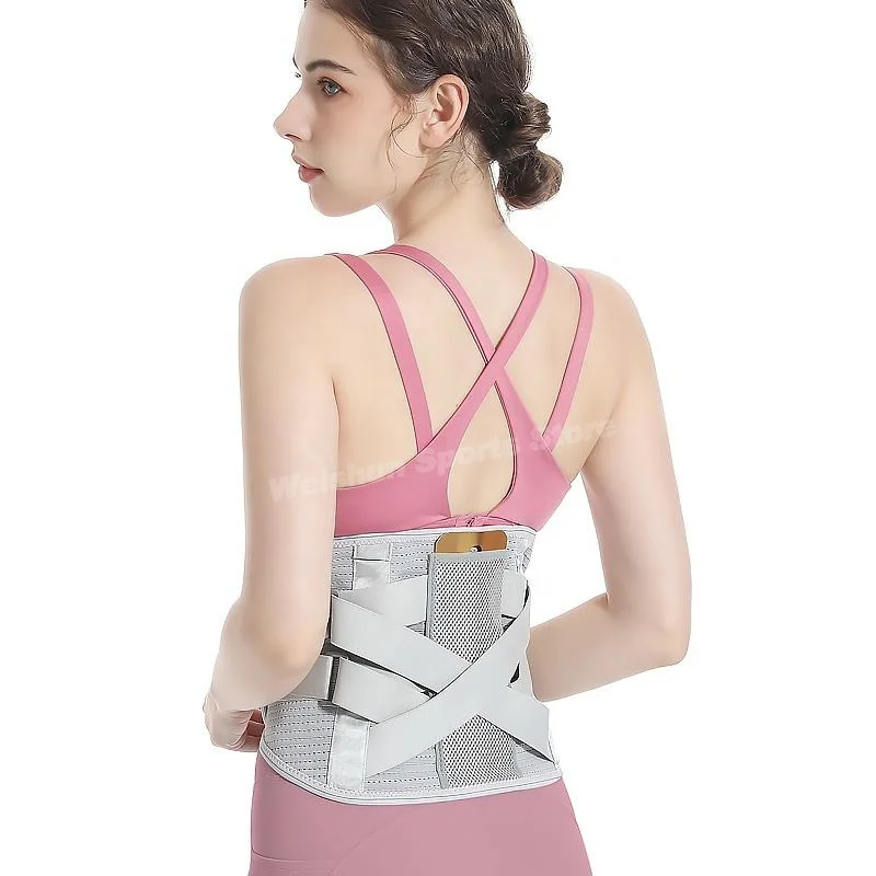 Adjustable Lumbar Back Belt Lumbar Pad Waist Protector Medical Double Pull Back Lumbar Support Belt Orthopedic Corset Woman Man