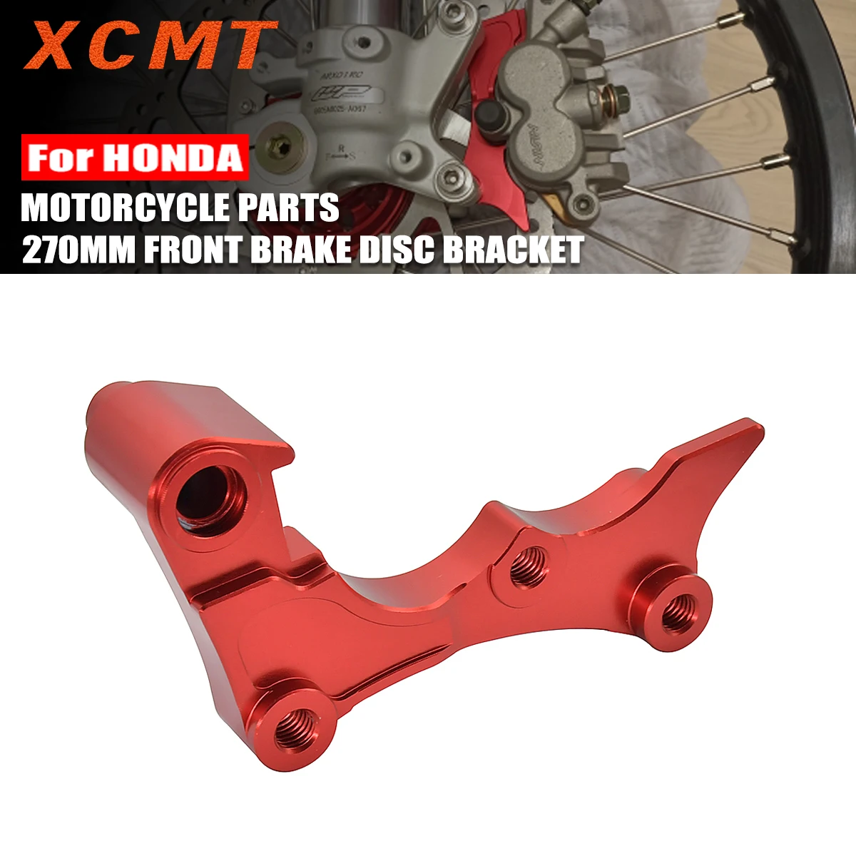 270mm Front Brake Disc Bracket For Honda CR125R CR250R CRF250R CRF450R CRF250X CRF450RX Motorcycle CNC Caliper Adaptor Parts