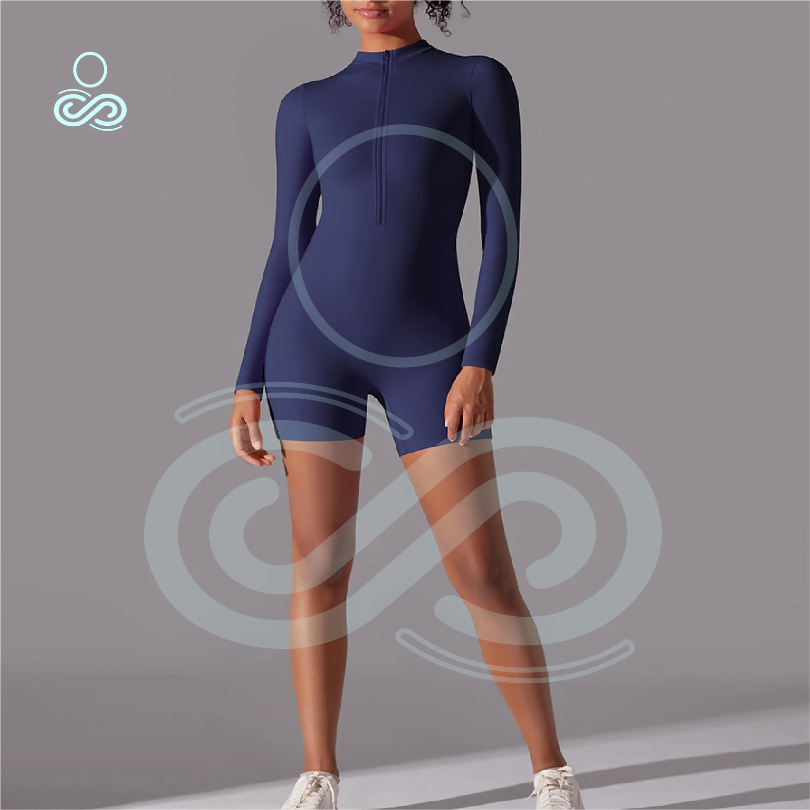 New Three Part Jumpsuit Yoga Suit Solid Color Zipper Open Neck Tight High Elasticity Jumpsuit Sports Fitness Running Yoga Pants