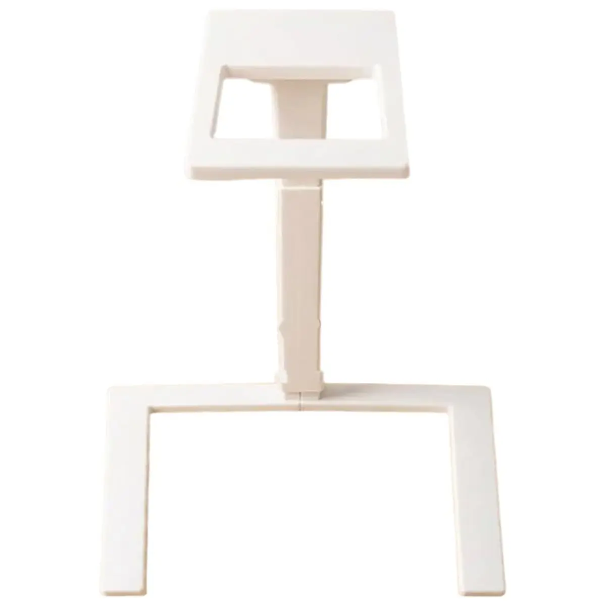 AU47-Overhead Phone Stand for Flat Lay Photography, Desktop Mount with U-Shaped Open Base & Hollow Top Platform, White