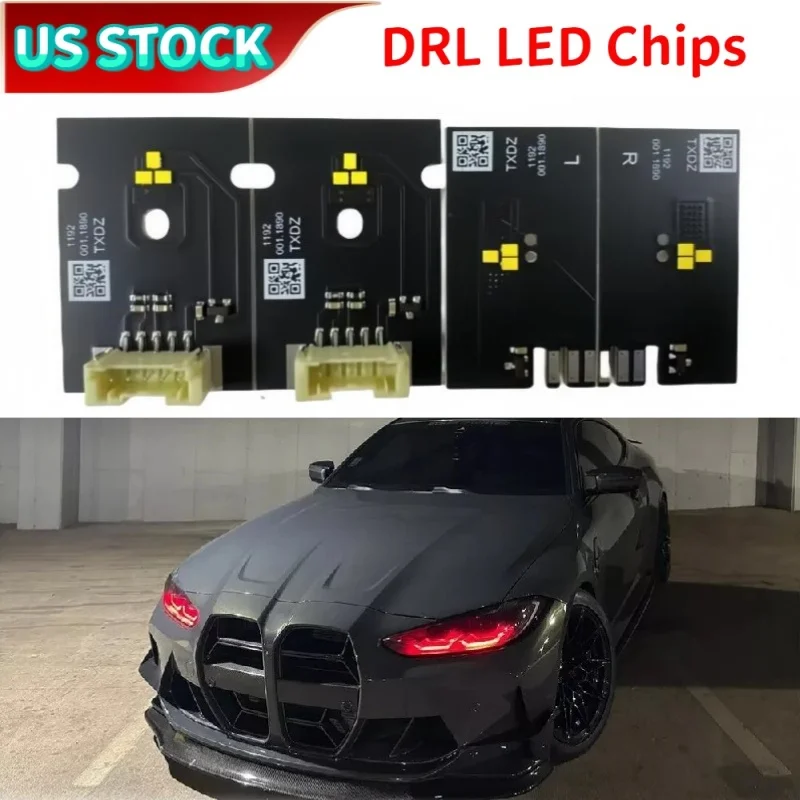 

Новые светодиодные чипы DRL 63119851047 для BMW G80 M3 G82 G83 M4 G23 G26 без лазерных фар дневные ходовые огни желтый синий красный