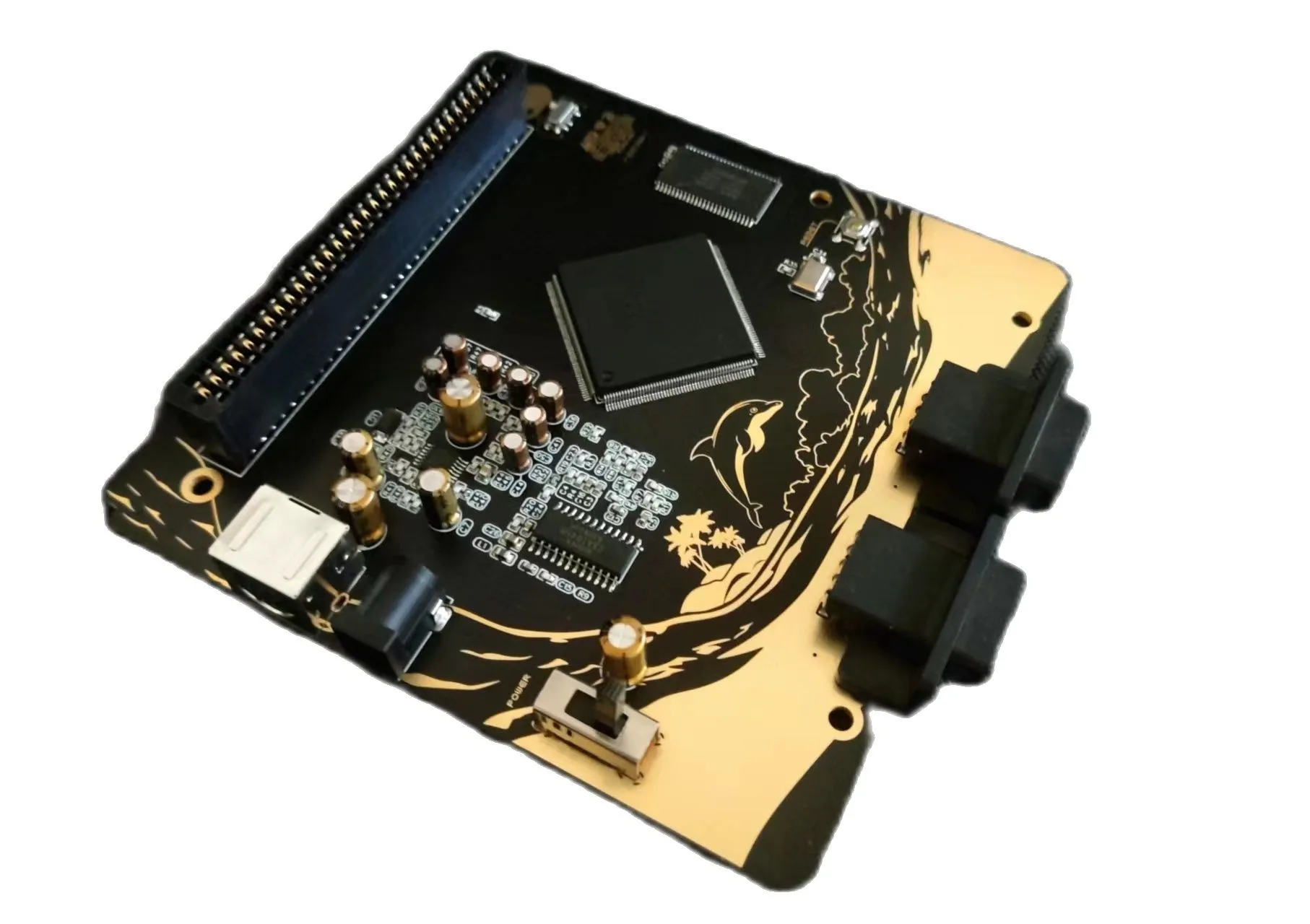 Golden 16 Bit Genesis 3 Mega Drive III Superior Quality Pcb with stereo output
