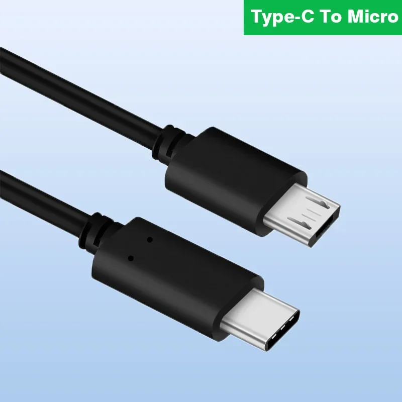 1M USB3.1 Tipe-c Ke USB Mikro B 5Pin Kabel USB C Ke Mikro 2.0 Adaptor Konektor Data untuk Ponsel Pintar PC Tipe OTG C Telepon