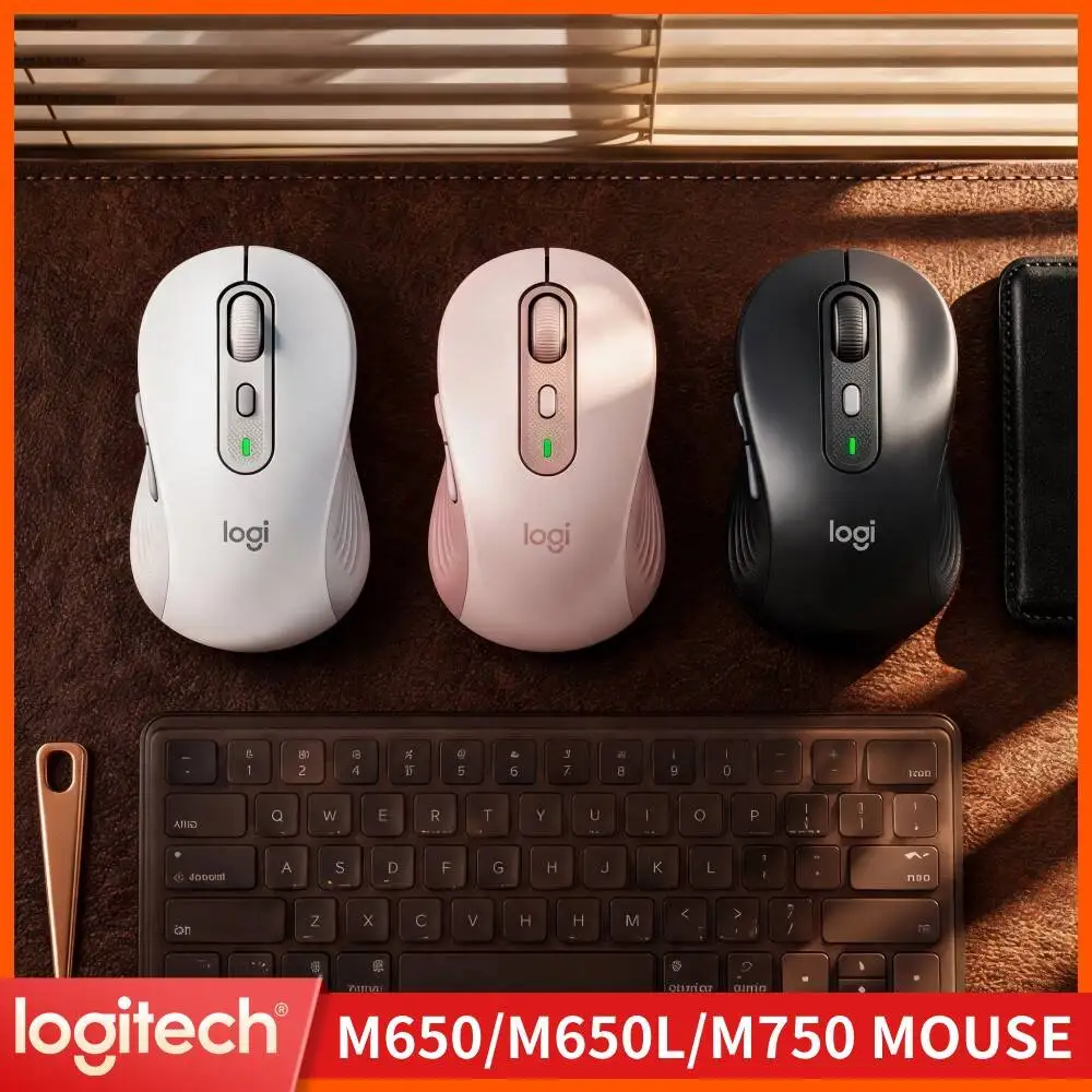 Logitech M650/M650L Signature Mouse - Wireless, Advanced Optical Tracking, Recycled Plastic Build, 10m Range