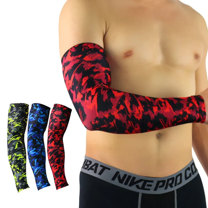 Sport Man Cycling Arm Sleeves For Volleyball Running Accessories Arm Warmers Armbands On Hand Solar Protection Cuff  Protective