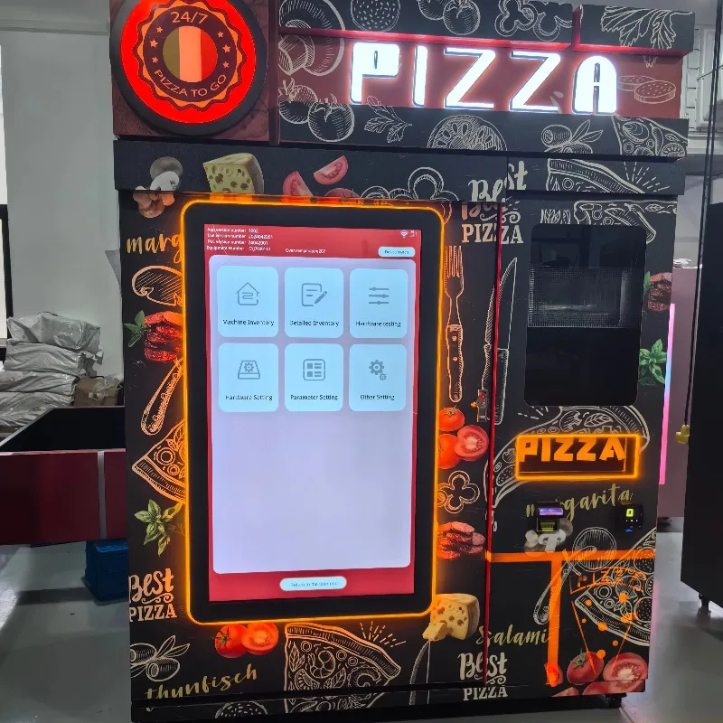 Automatic Smart Pizza Oven Vending Machine Commercial Fresh Pizza Food Kiosk Self Service Machine