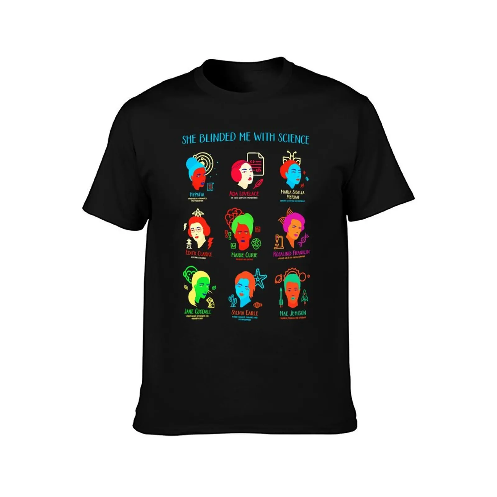 She Blinded Me With Science T-Shirt Summer Casual Cotton Tee Oversized Streetwear Tops Vintage Graphic Print 100% Cotton