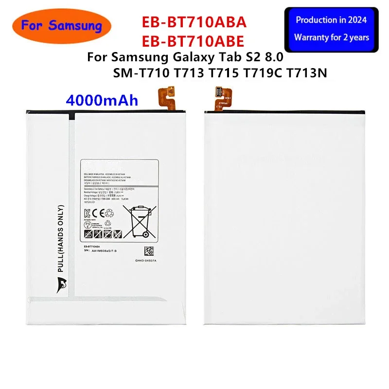 

Brand New Tablet EB-BT710ABA EB-BT710ABE 4000mAh Battery For Samsung Galaxy Tab S2 8.0 SM-T710 T713 T715 T719C T713N