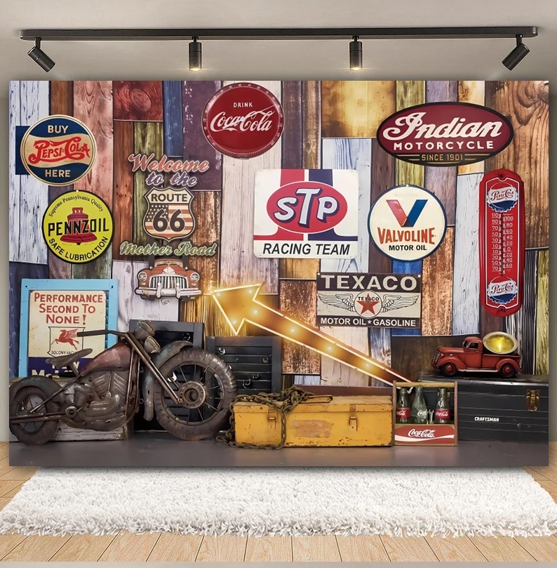 Vintage Garage Backdrops Car R - Workshop Tools Background 评论和价格