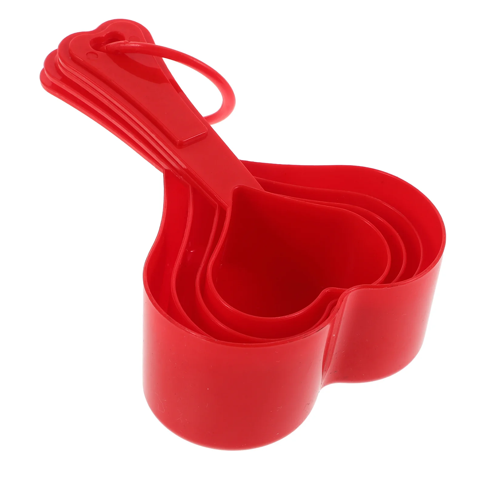 

1set Measuring Spoons Set Heart Shaped Plastic For Dry Liquid Ingredients Baking Cooking Coffee Sugar Kitchen Tools