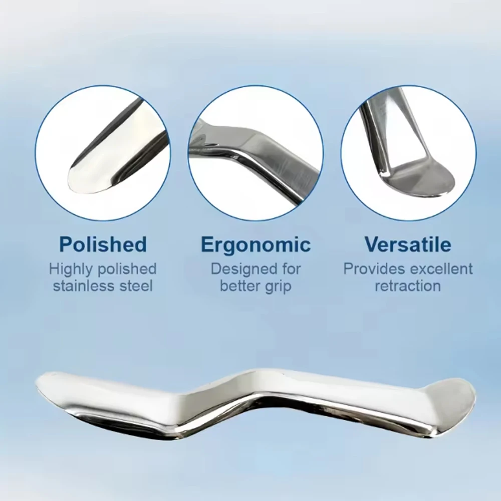 

Stainless Steel Dental Mouth Opener Cheek Lip Retractor with Metal Hook for Oral Surgery Instruments Surgical Tool