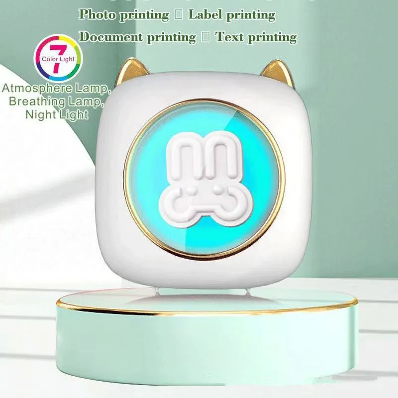 ミニポータブルサーマルプリンター,ワイヤレスラベル,メモ機,Bluetooth,インクレス,ポケット,電話メモ,印刷用紙,200dpi