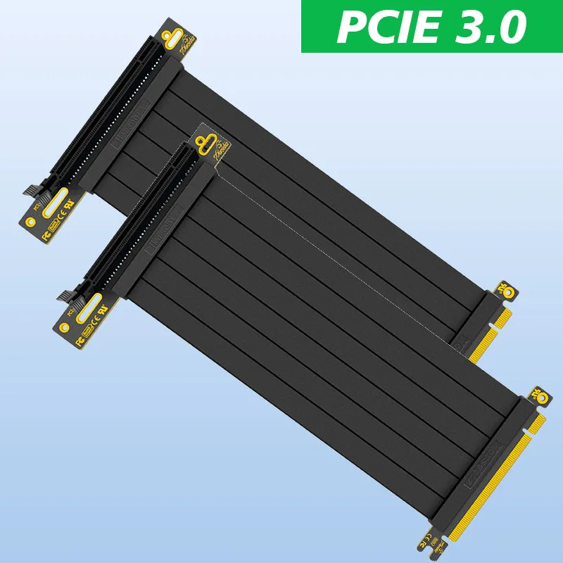 

Pcie 3.0 Riser Cable Vertical Gpu Mount,3.0 X16 PCI Express Riser Extender Gen4, Flexible High Speed 90 Degree GUP Riser Bracket