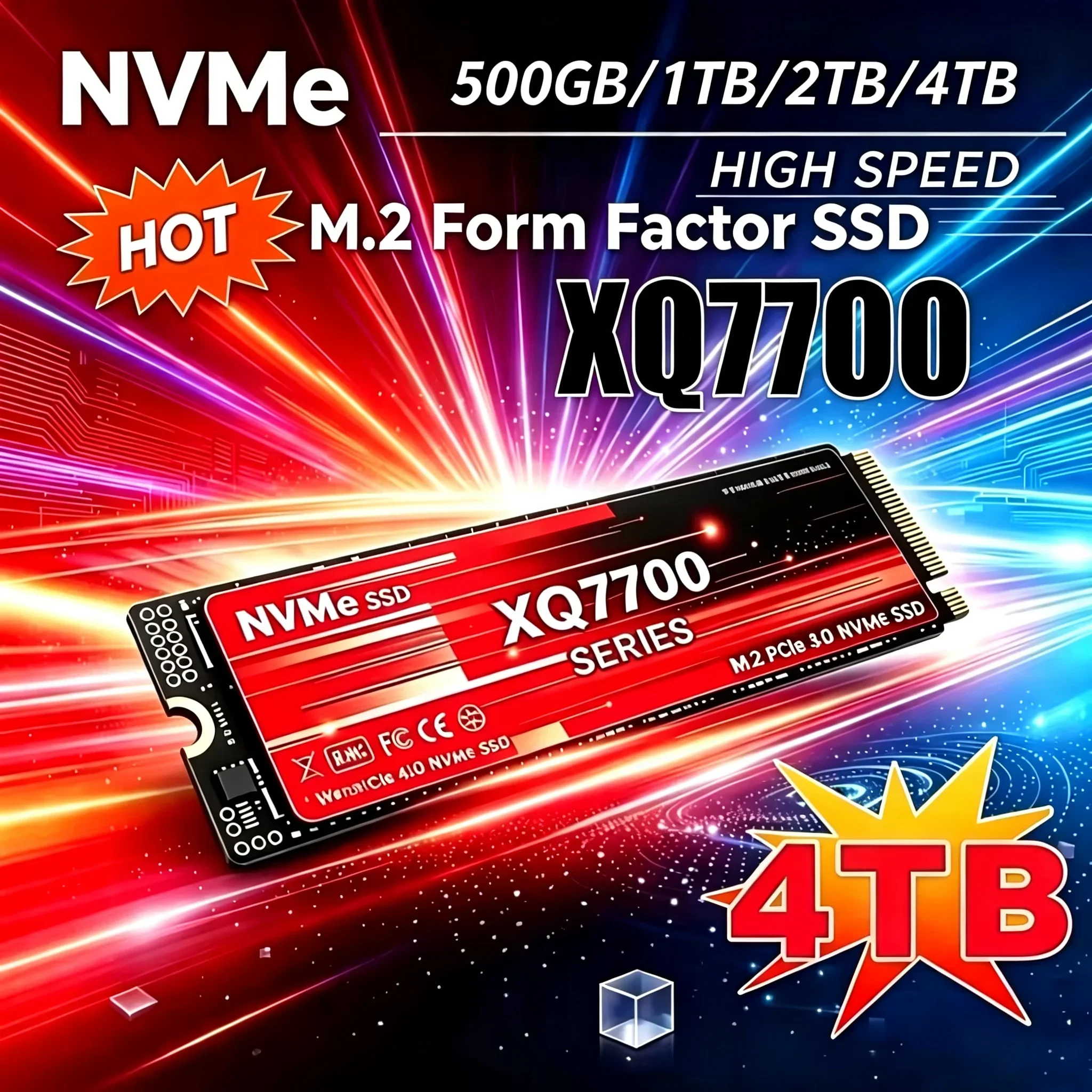 QX7700 M.2 SSD NVMe 1TB Ultra-high-speed NAND Internal Hard Drive for Ultrabooks, Tablet Computers, PC Laptop Storage Upgrade