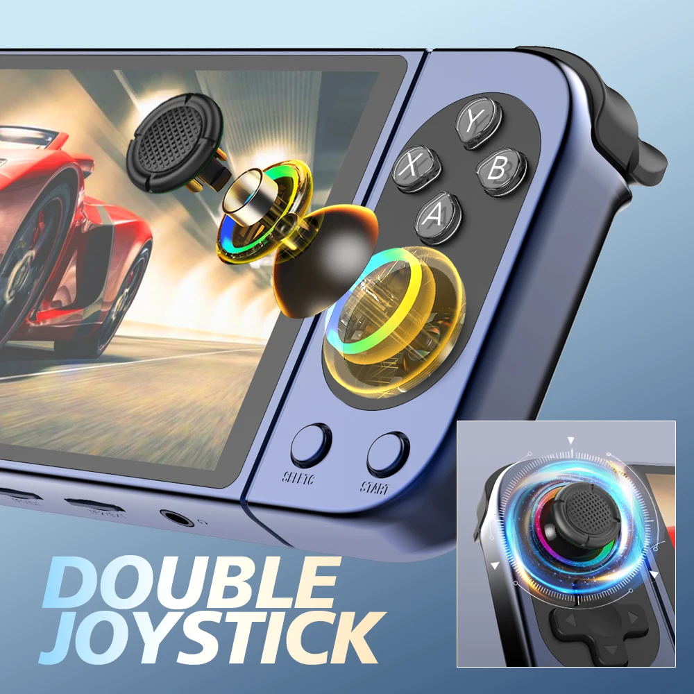 Open Source Retro Handheld Console D-50PLUS Linux System 5.0 inch Upgrade Touch Screen support WIFI Bluetooth Video Player