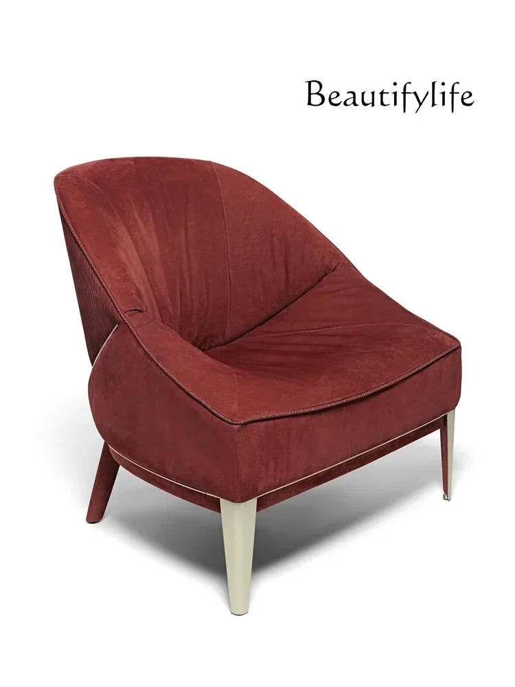 X Minimalist Chair Villa Living Room Light Luxury High-End Frosted Leather Couch Leisure Chair